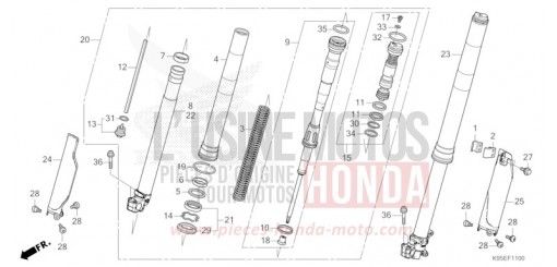FRONT FORK CRF250RP de 2023